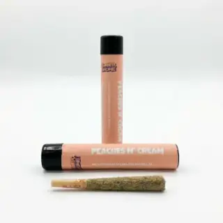 Peaches N' Cream infused cannabis pre-roll available at our capitol hill dispensary.