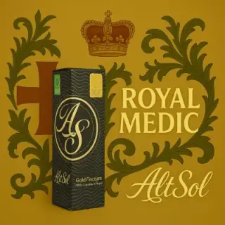 Alt Sol Royal Medic Gold Tincture cannabis product available through reliable marijuana delivery dc.